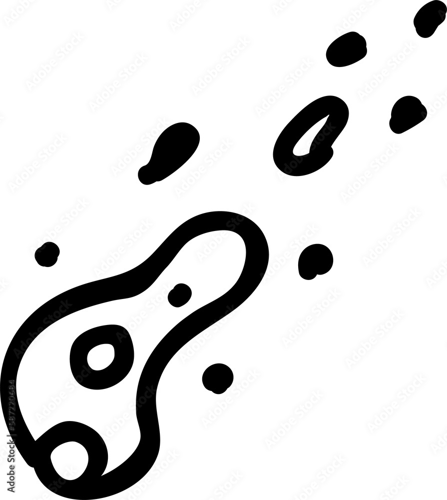 Asteroid celestial body meteor or meteoroid icon Asteroid celestial body meteor or meteoroid icon
