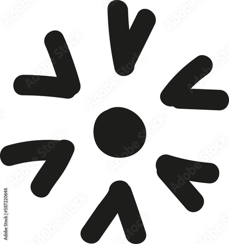 Blink retro star doodle starburst asterisks shine