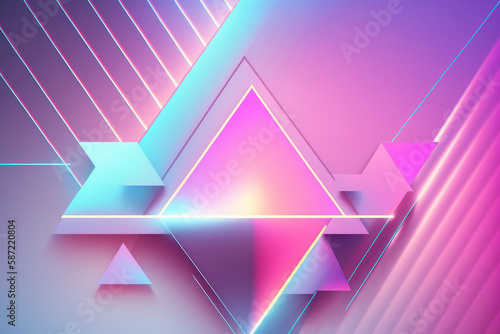 Colorful geometric background, Generative AI