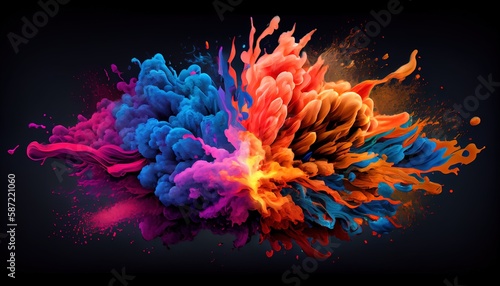 An award-winning, ultra-detailed smokey explosion, masterfully crafted with vibrant colors and liquify effects. This dynamic display of visual artistry captivates and ignites the imagination.