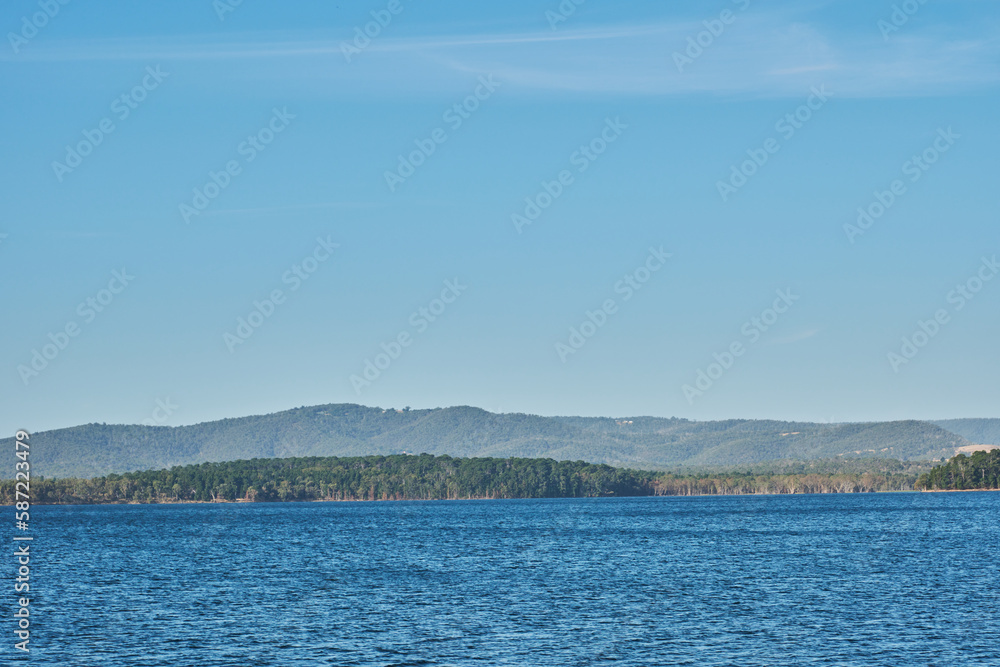 Cardinia Reservoir is an Australian man-made water supply saddle dam reservoir. The 287,000 ML water store is located in Emerald–Clematis–Dewhurst in south-eastern suburbs of Melbourne