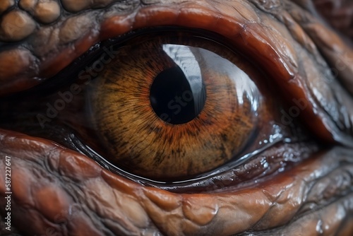 Dinosaur Eye - Close-Up View of a Reptile s Eye