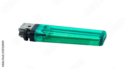 Cuadro en lienzo Blank green cigar lighter on png background