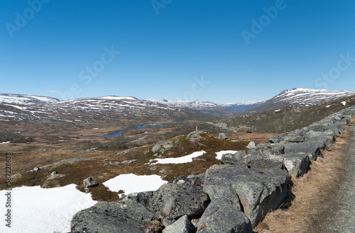 View at the Sysen dam with breathtaking views