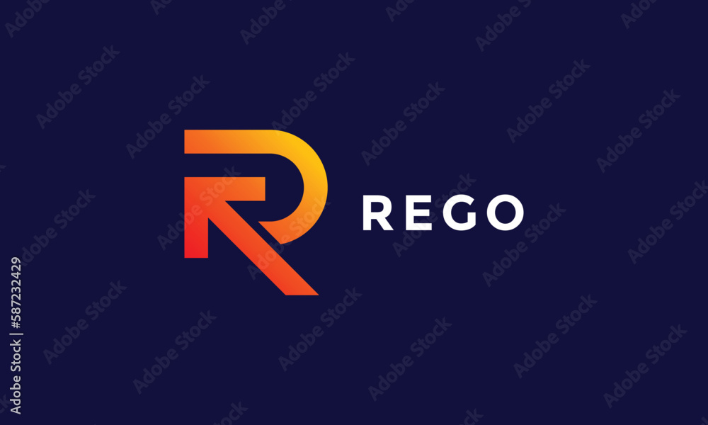 Logo vector letter R arrow Up minimalist design, simple, alphabet logotype element industry Logo vector letter R arrow Up minimalist design, simple, alphabet logotype element industry