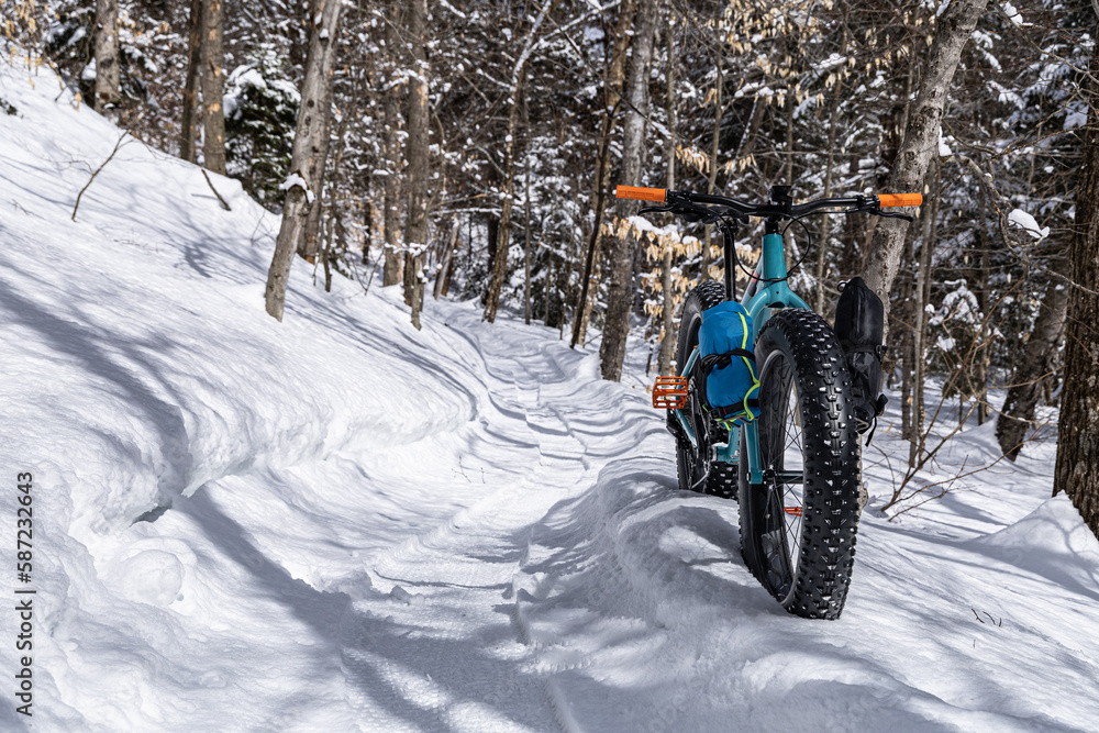 fat bike front and trail