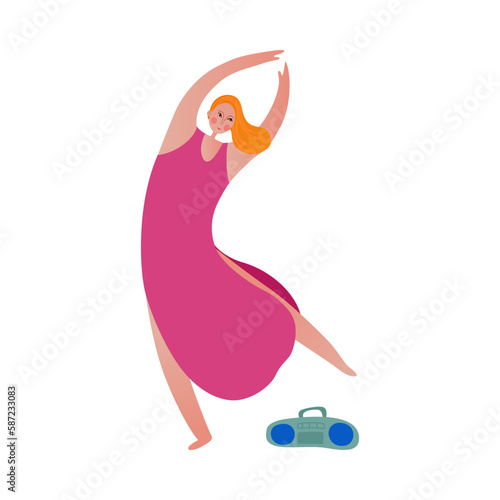 Flat Dancer Illustration photo