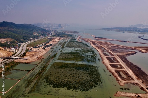 Aerial view of Pearl farm Vietnam