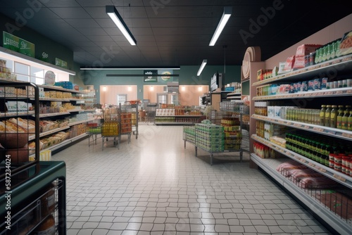 3d render of supermarket interior © Tixel