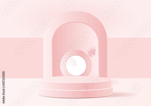 3D shapes drawing fashion concept. Realistic forms with shadow. Isometric geometry banner. Isometric Art Trendy Minimal Design. stock illustration