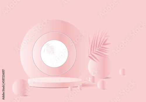 3D shapes drawing fashion concept. Realistic forms with shadow. Isometric geometry banner. Isometric Art Trendy Minimal Design. stock illustration