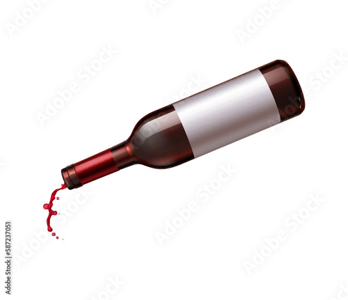 Realistic Wine Splash