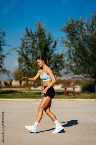 Sexy girl in sportswear