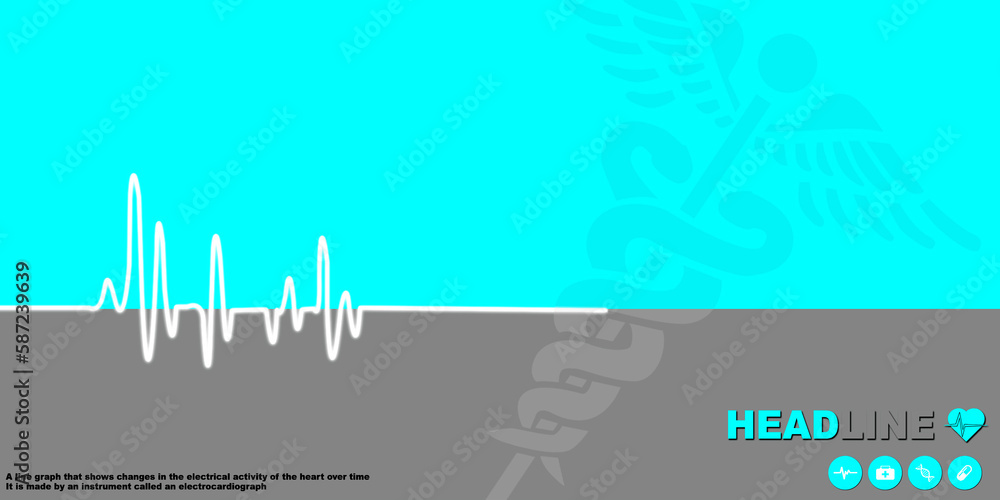 Cardiogram concept -2D rendering illustration
