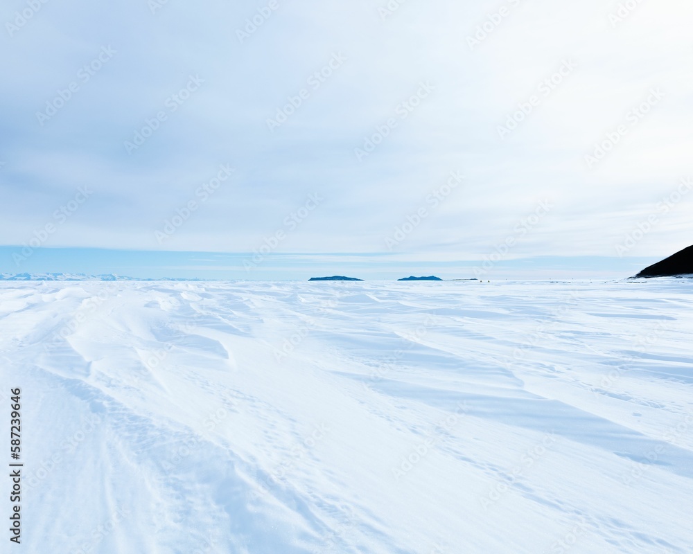 Beautiful shot of the glaciers of Antarctica