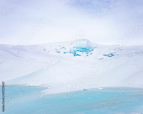 Beautiful shot of the Pressure Ridges on Ross Island in Antarctica © Morganclarkphotography/Wirestock Creators