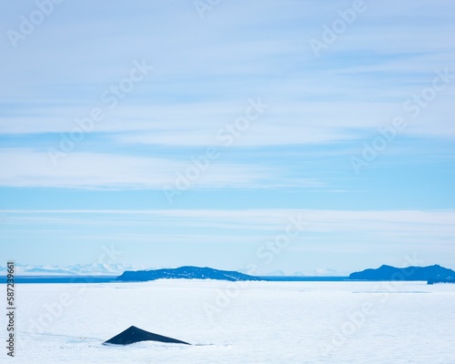 Beautiful shot of the Turtle Rock in Antarctica
