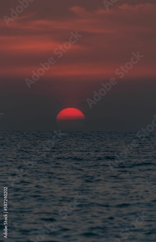 Aerial view of sea during sunset © Dimitris Zografos/Wirestock Creators