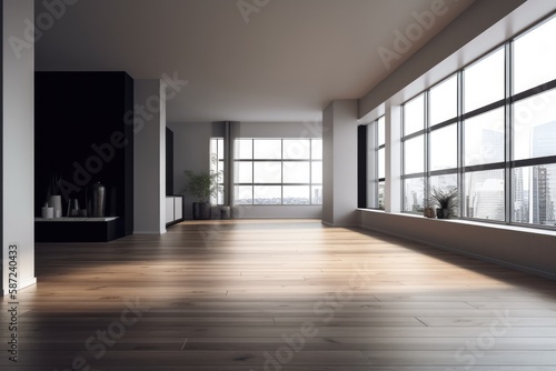 Interior of modern unfurnished apartment,Real estate concept