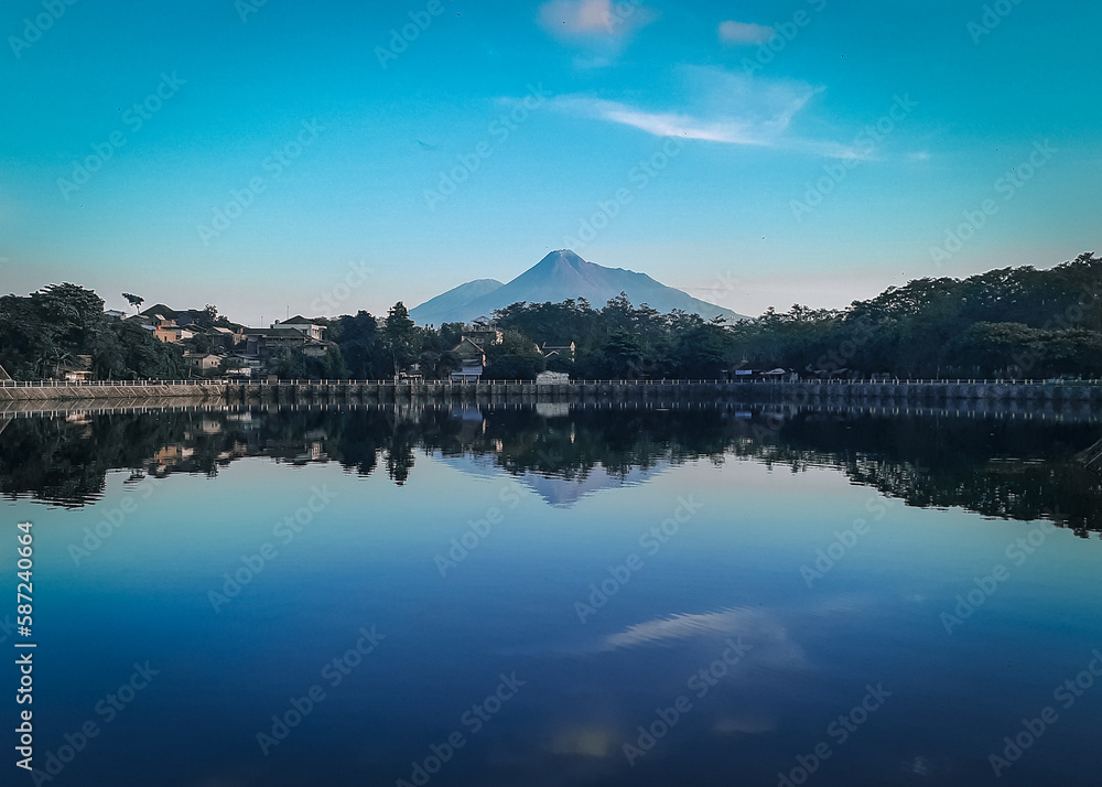 Mount Merapi, view from Tambakboyo