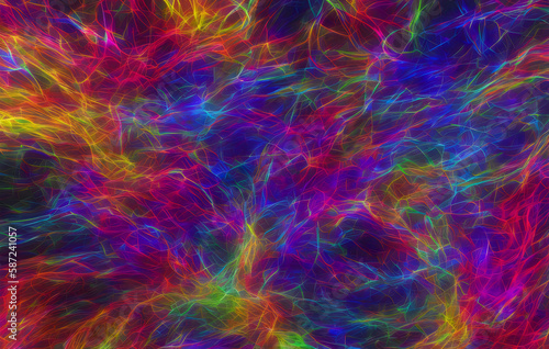 a colorful abstract image of a psychedelic pattern - Generative AI