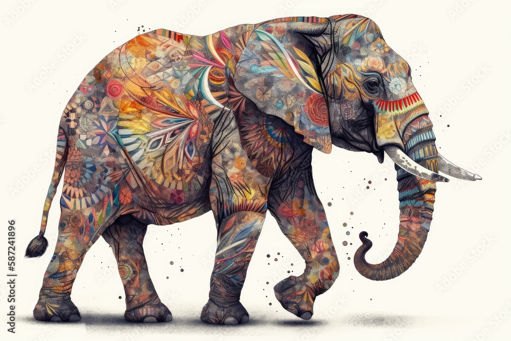 Obraz premium elephant isolated on white background