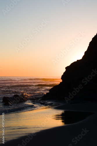sunset on the beach (ID: 587242005)