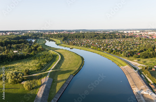 aerial view of the Nysa town