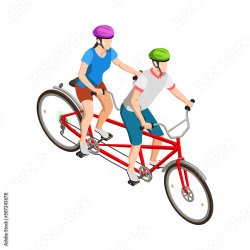 Isometric Tandem Bike
