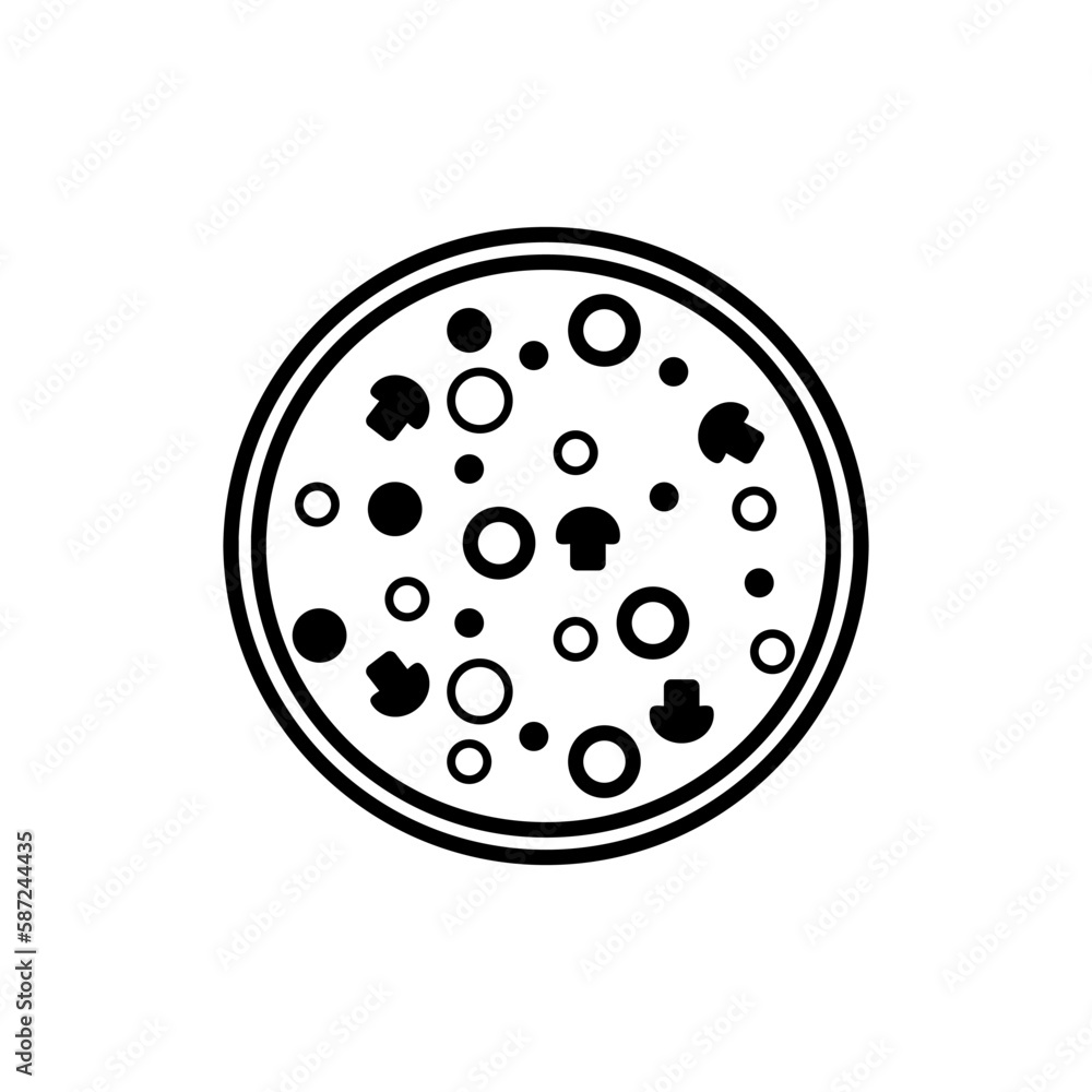Pizza icon vector. Pizzeria illustration sign. Fast food symbol. Food logo. Pizza icon vector. Pizzeria illustration sign. Fast food symbol. Food logo.
