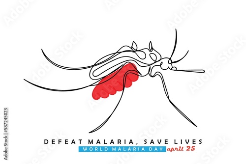 illustration of a mosquito on world malaria day