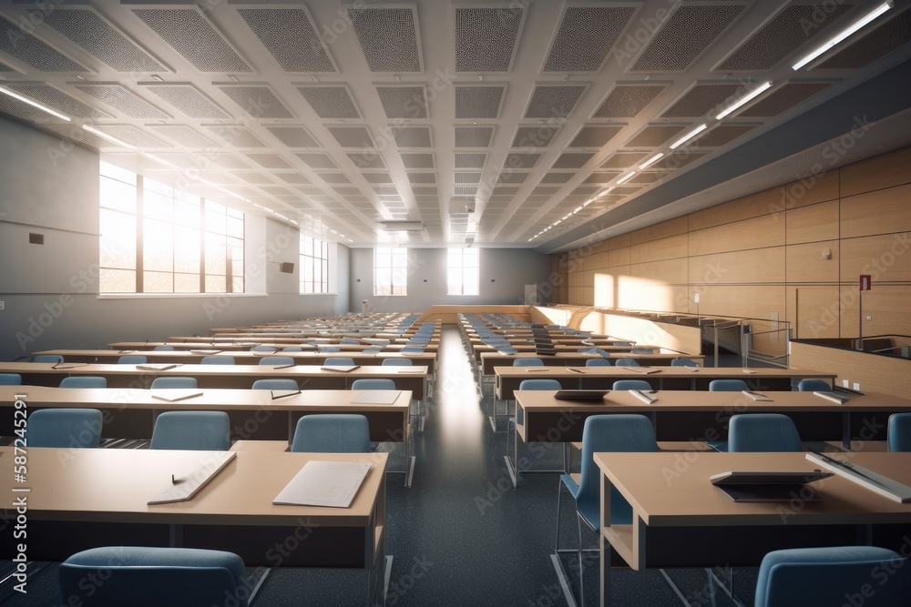 Fototapeta premium Empty lecture hall auditorium in university