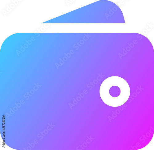 Wallet icon in gradient colors. Finance signs illustration.