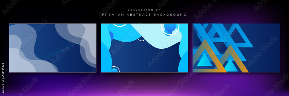 Vector abstract blue geometric shapes background Vector abstract blue geometric shapes background