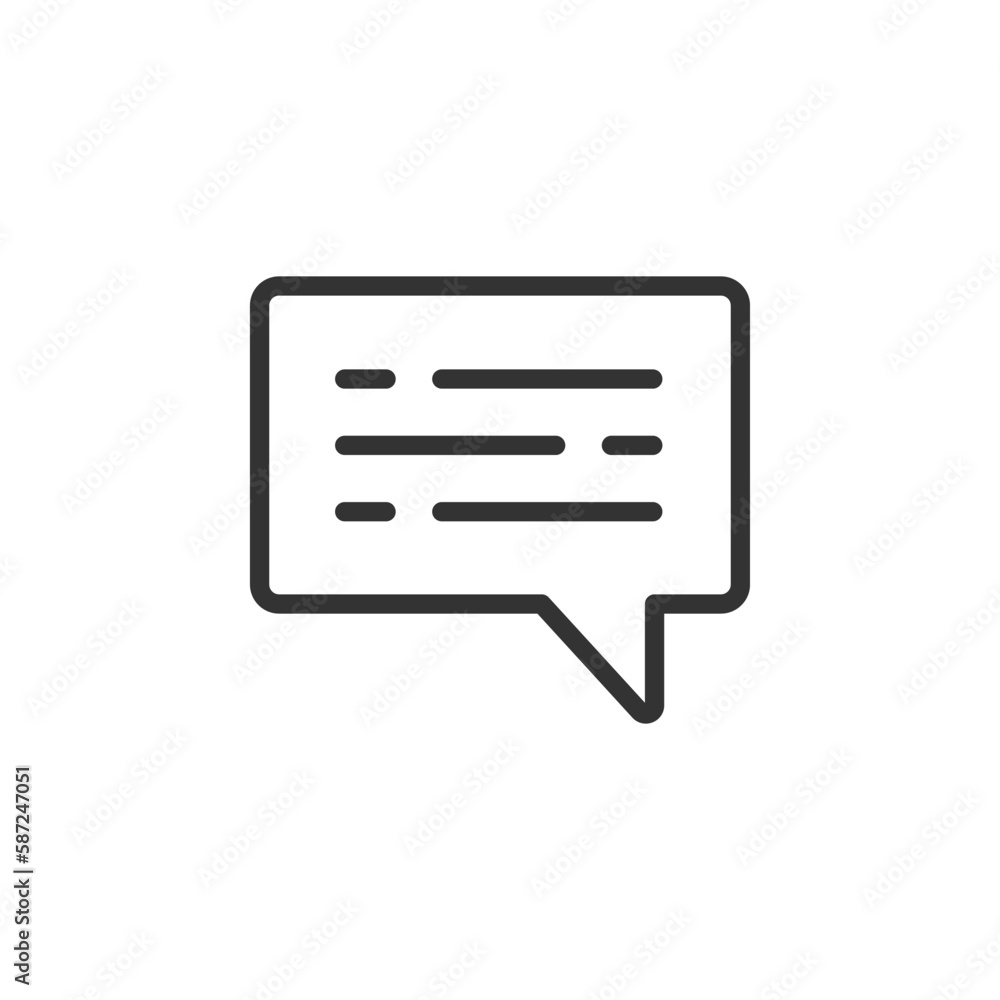 chat bubble icon vector illustration. Minimalism vector symbols, line icon for logo, mobile app and website design. Vector illustration, EPS10. chat bubble icon vector illustration. Minimalism vector symbols, line icon for logo, mobile app and website design. Vector illustration, EPS10.