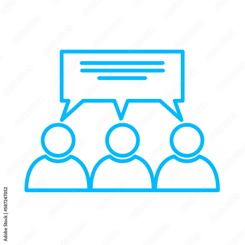 Work group teamwork and Management icon with blue outline style. teamwork, business, meeting, team, people, group, businessman. Vector Illustration Work group teamwork and Management icon with blue outline style. teamwork, business, meeting, team, people, group, businessman. Vector Illustration