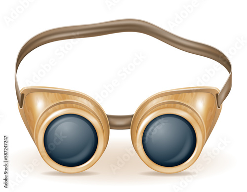 retro steampunk style glasses vector illustration