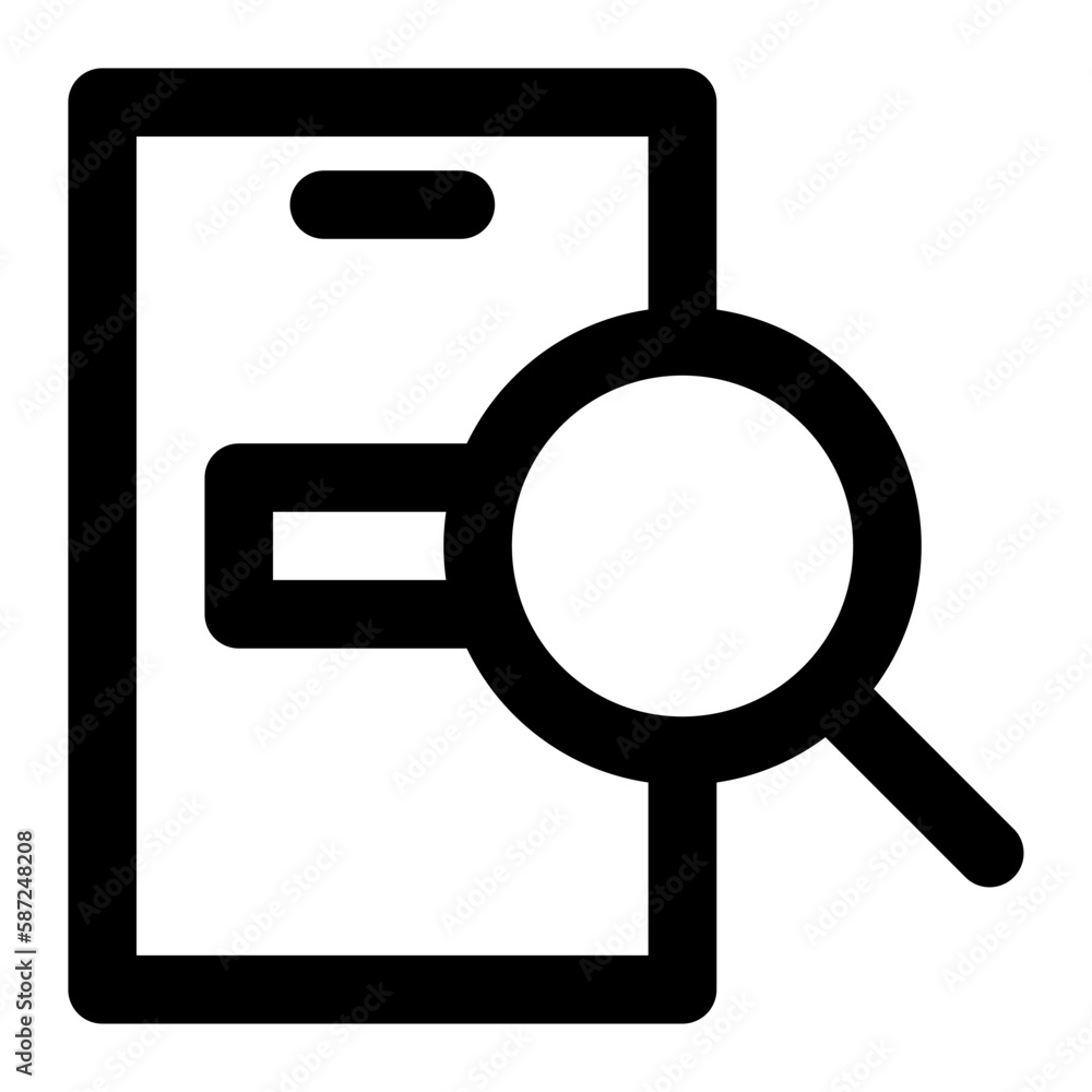 Explore education in outline icon. Searching, internet browsing, magnifying glass, web, app, mobile Explore education in outline icon. Searching, internet browsing, magnifying glass, web, app, mobile