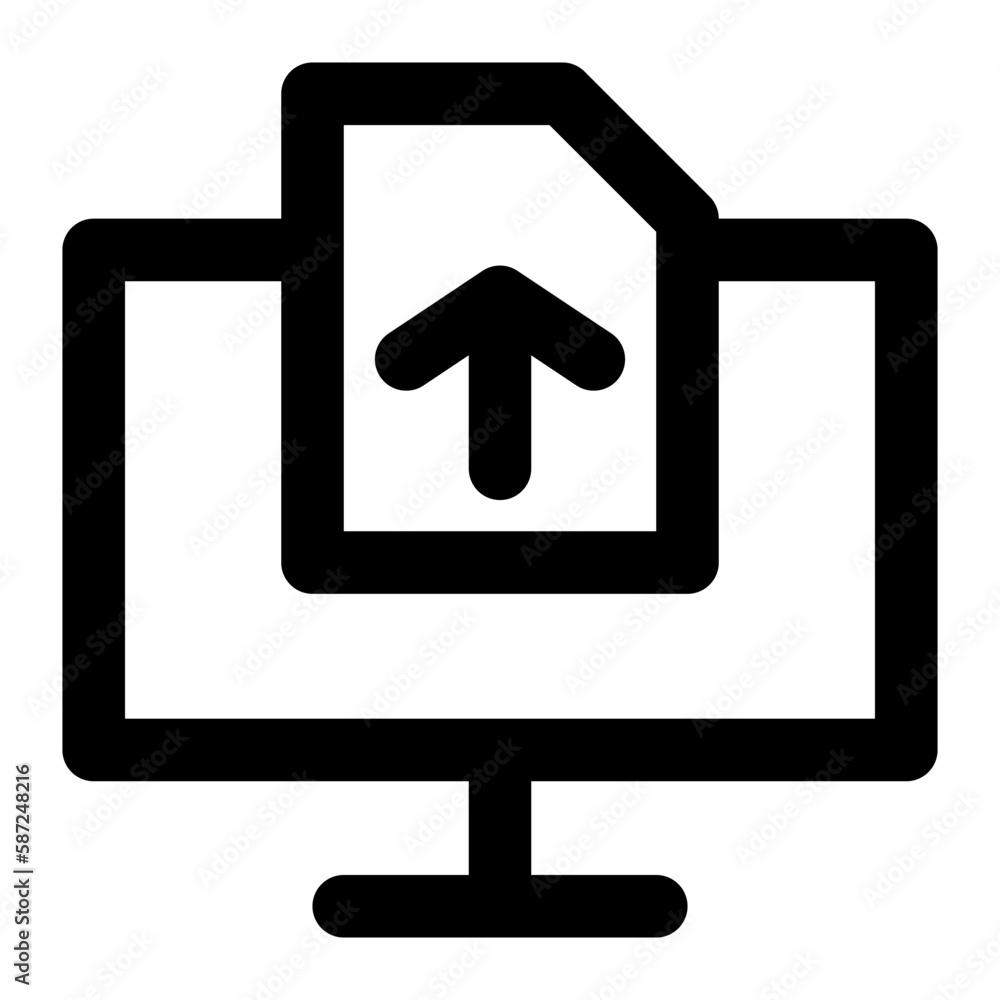 Isolated upload symbol in outline icon. Book, file, task, publication, online learning, web Isolated upload symbol in outline icon. Book, file, task, publication, online learning, web