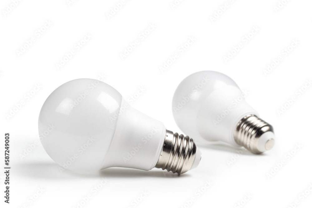 LED light bulb isolated on white background LED light bulb isolated on white background