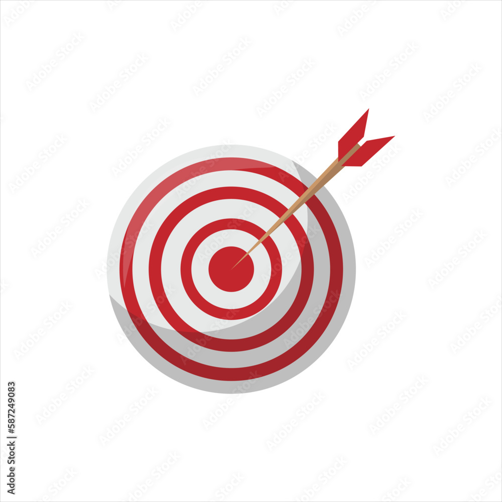 Arrow Target Board Illustration Arrow Target Board Illustration