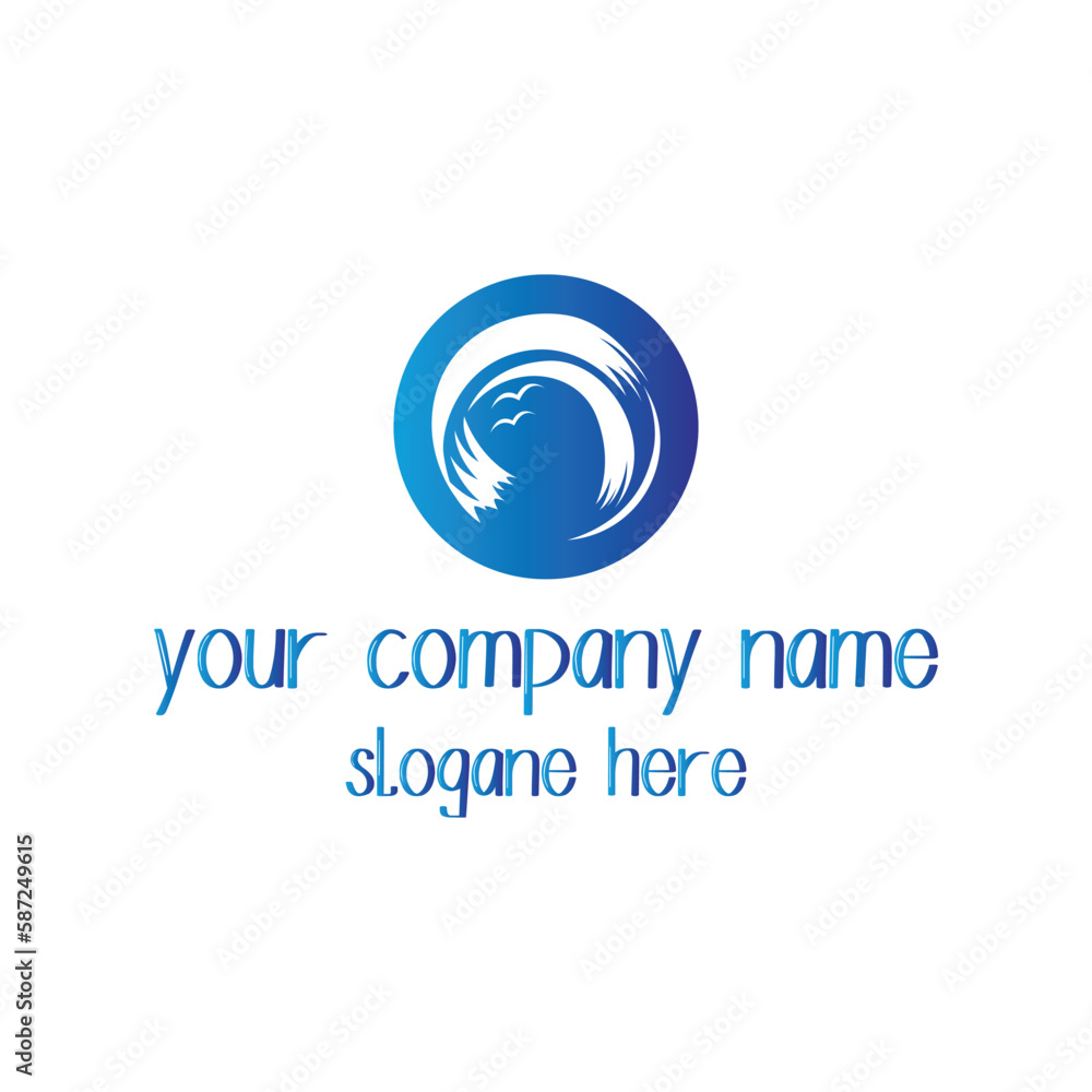Natural sky logo design vector. Natural sky logo design vector.