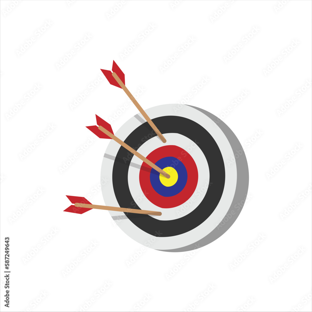 Arrow Target Board Illustration Arrow Target Board Illustration