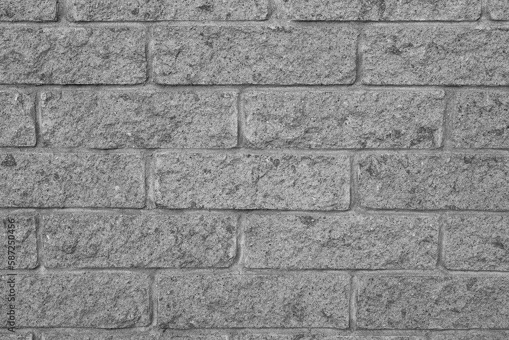 Obraz premium black brick wall texture pattern background