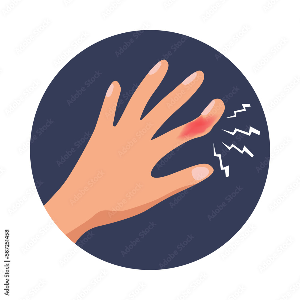 Fototapeta premium Finger Injury Icon
