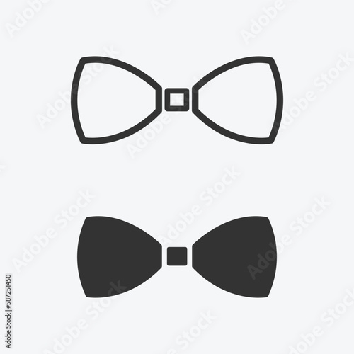 bow tie vector icon. clothing flat style vector sign
