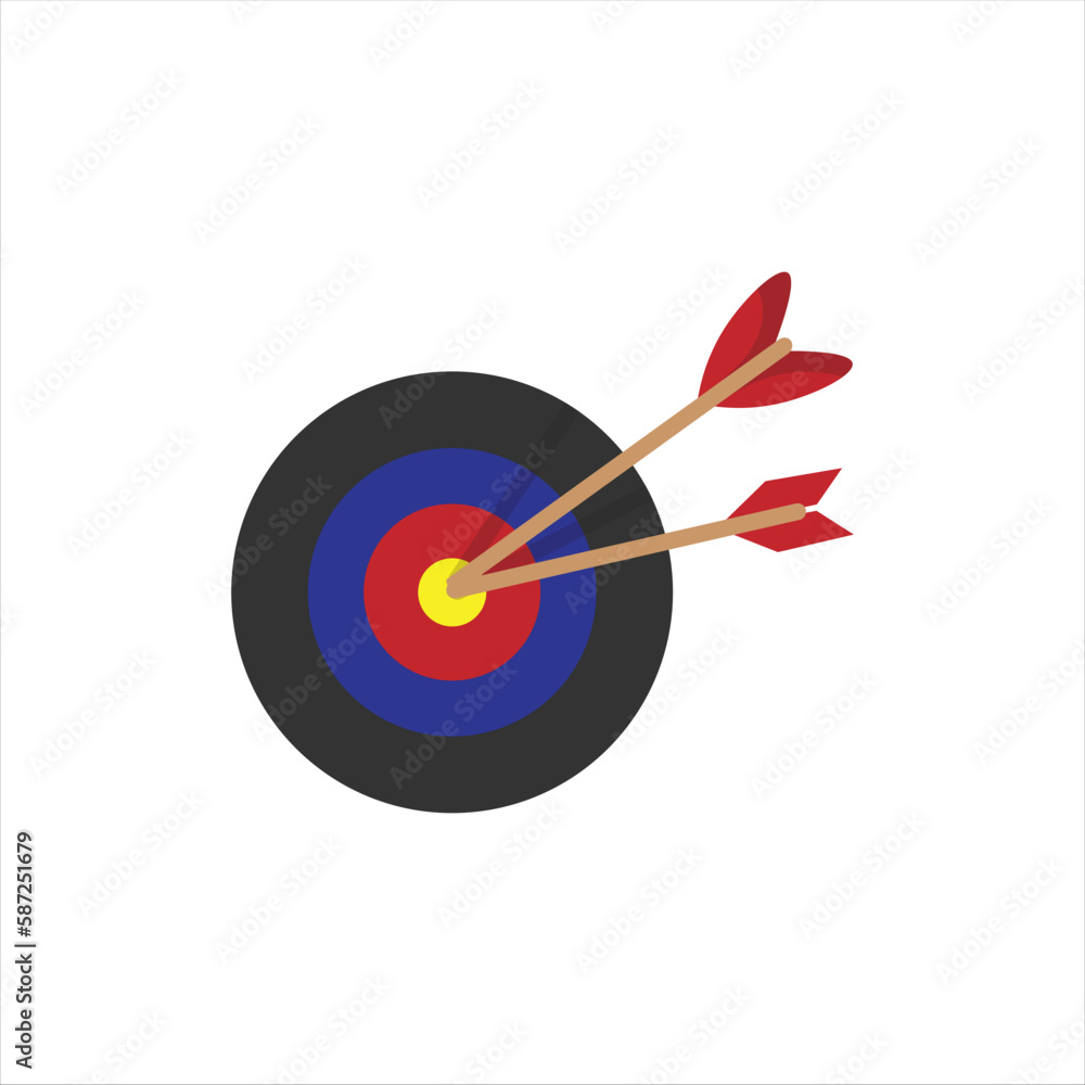 Arrow Target Board Illustration Arrow Target Board Illustration