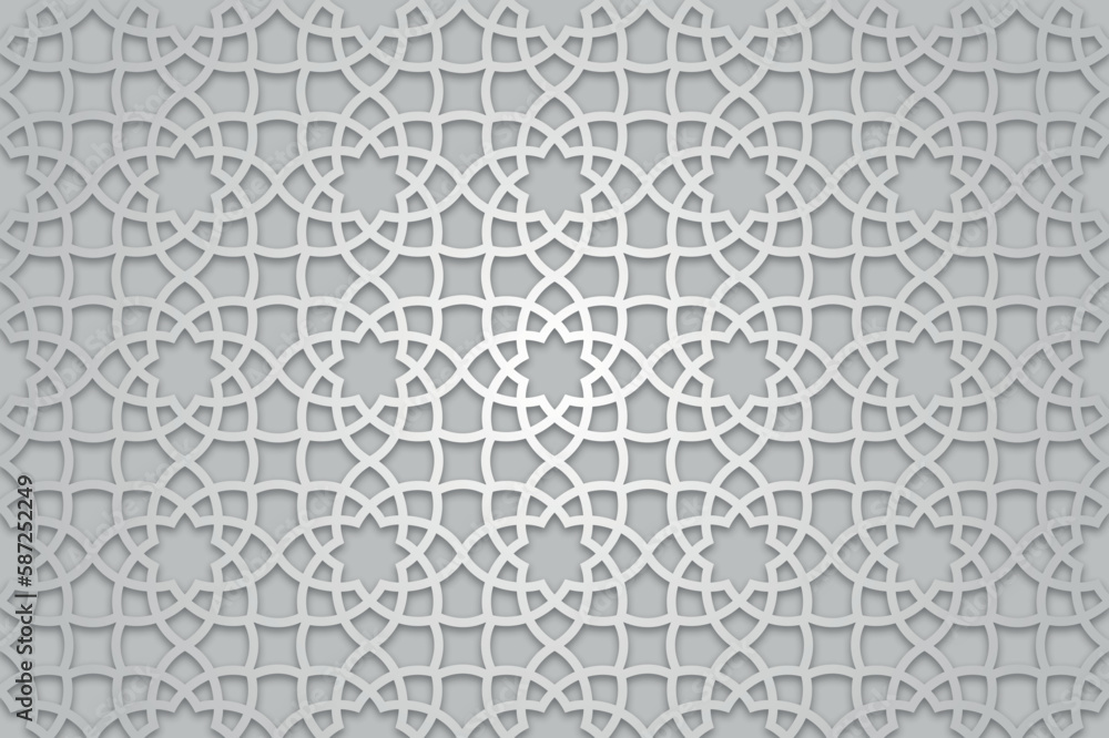 Seamless 3d Ramadan Islamic pattern in Arabian style Vector illustration Seamless 3d Ramadan Islamic pattern in Arabian style Vector illustration