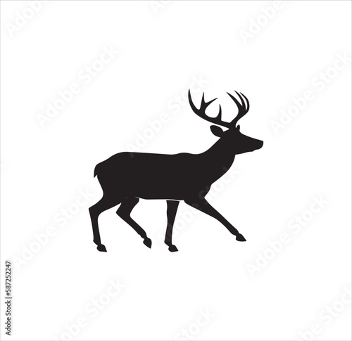 A deer vector silhouette art work