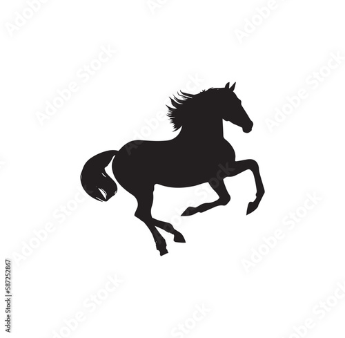 A horse vector silhouette art